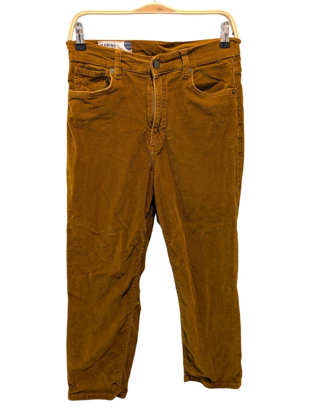 Marine Layer Straight Corduroy Pants Brown Y2K Streetwear Mens Size 28 Retro